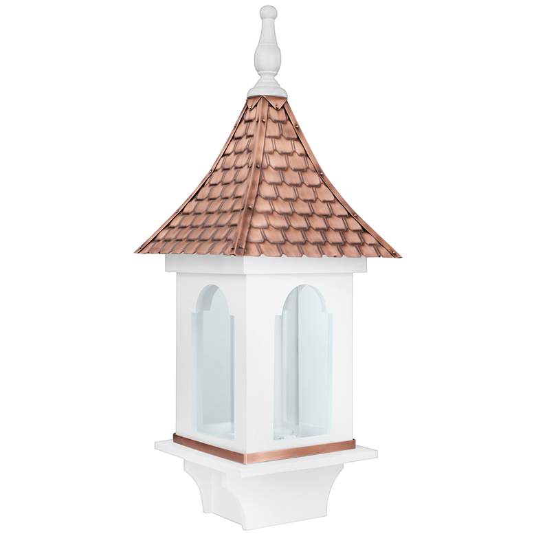 Image 1 Villa Pure Copper and White Mango Wood Bird Feeder