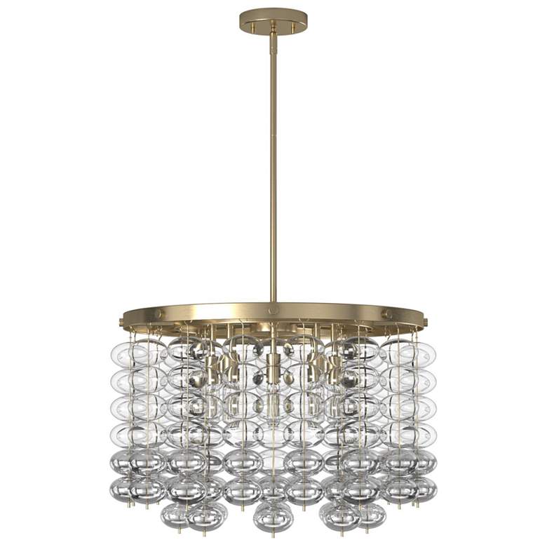 Image 1 Villa Rose 22.5" Wide Brushed Gold 8 Light Chandelier