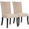 Villa Soho Almond Fabric Dining Chair Set of 2