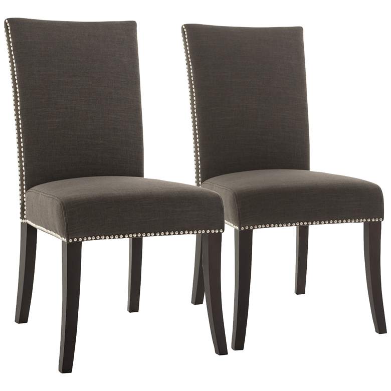 Image 1 Villa Soho Sepia Fabric Dining Chair Set of 2