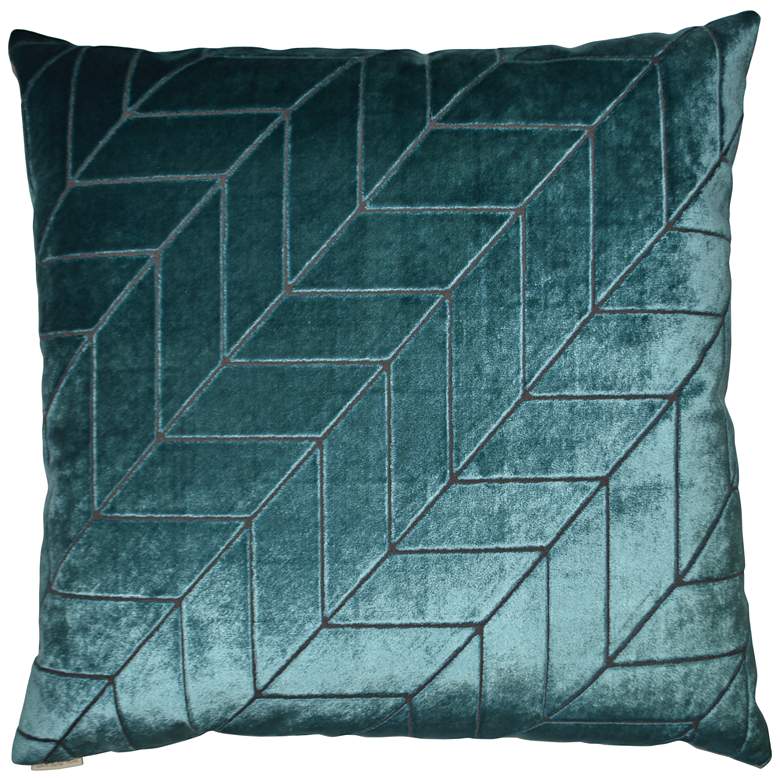 Image 1 Villa Teal 24 inch Square Decorative Throw Pillow
