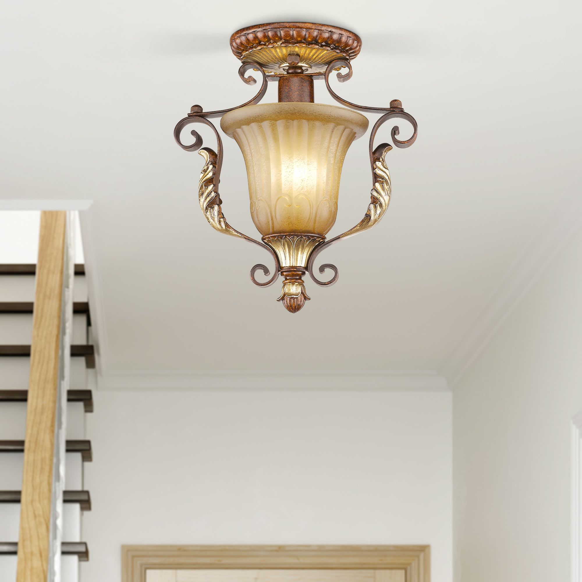 Villa Verona 1 Light Verona Bronze Ceiling Mount