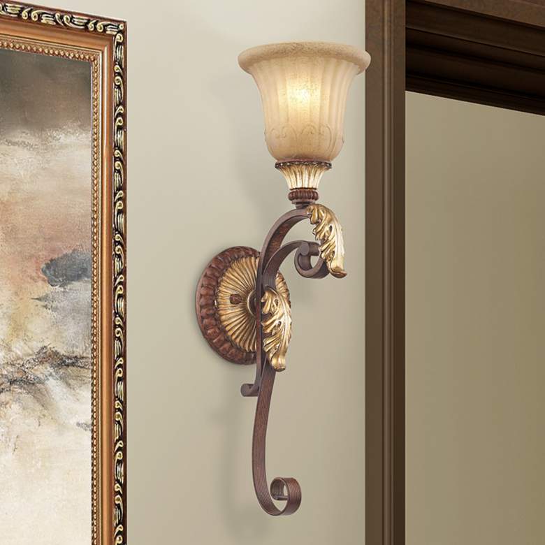 Image 1 Villa Verona 21 1/2" High Bronze Wall Sconce