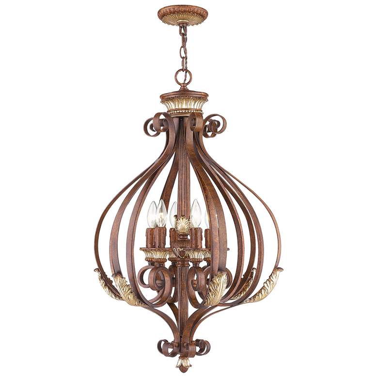 Image 2 Villa Verona 23 1/2" Wide Verona Bronze 6-Light Chandelier