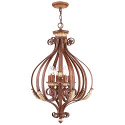 Villa Verona 23 1/2" Wide Verona Bronze 6-Light Chandelier