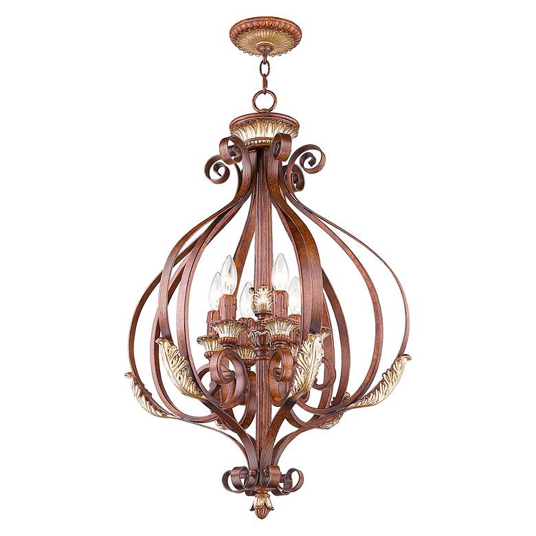 Image 6 Villa Verona 23 1/2" Wide Verona Bronze 6-Light Chandelier more views