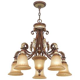 Image5 of Villa Verona 27" Wide Verona Bronze 6-Light Chandelier more views