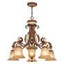 6_Villa Verona 27" Wide Verona Bronze 6-Light Chandelier more views