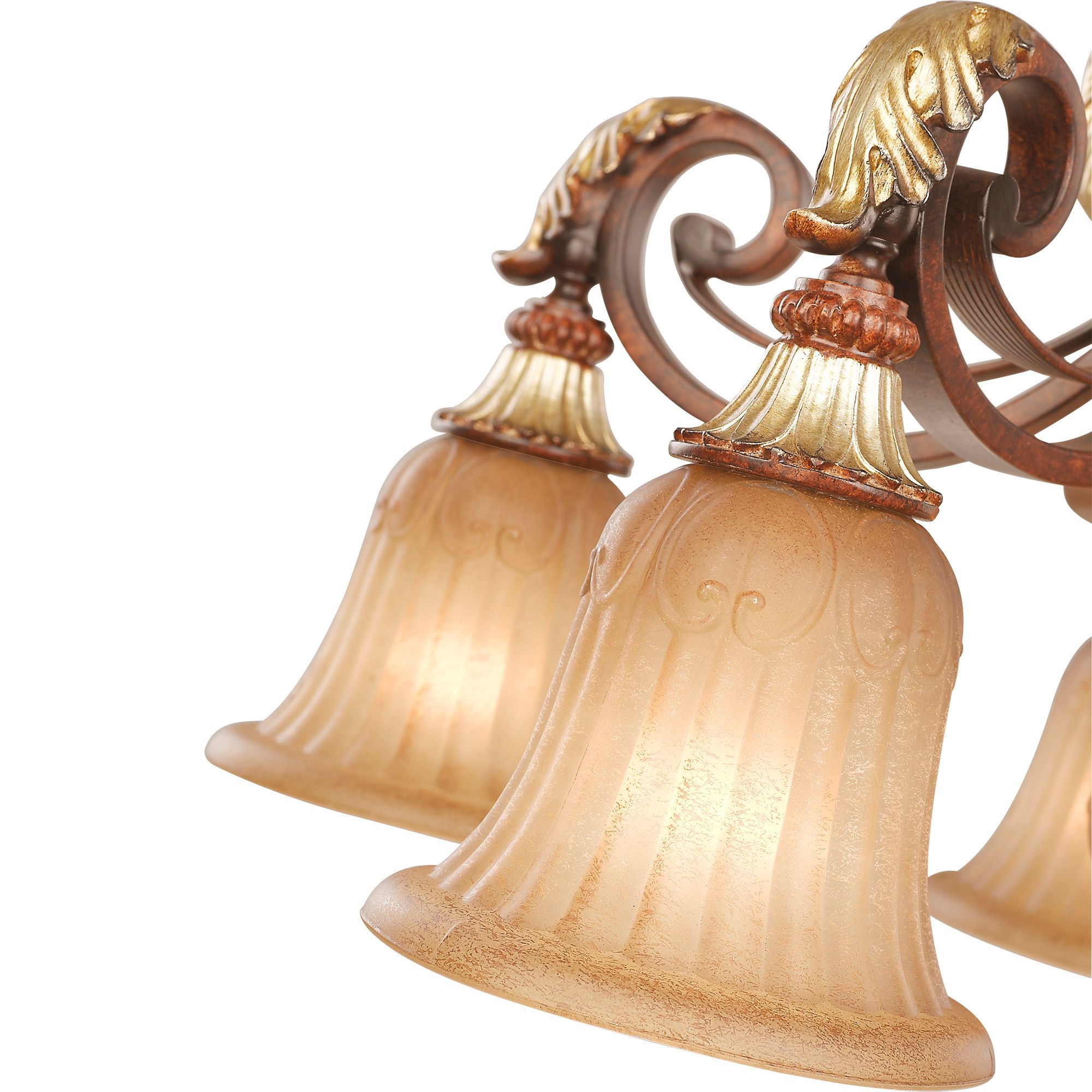 Villa Verona 27" Wide Verona Bronze 6-Light Chandelier in scene