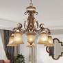 Villa Verona 27" Wide Verona Bronze 6-Light Chandelier in scene