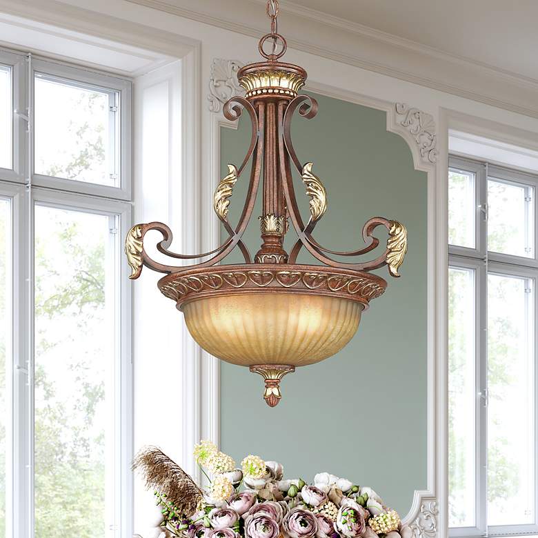 Image 1 Villa Verona 3 Light Verona Bronze Pendant