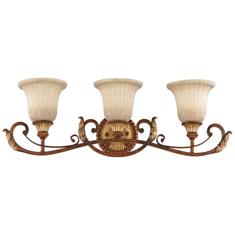 Image 1 Villa Verona 30" Wide Bronze 3-Light Bath Light
