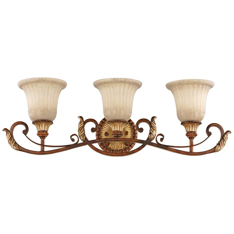 Image 1 Villa Verona 30 inch Wide Bronze 3-Light Bath Light