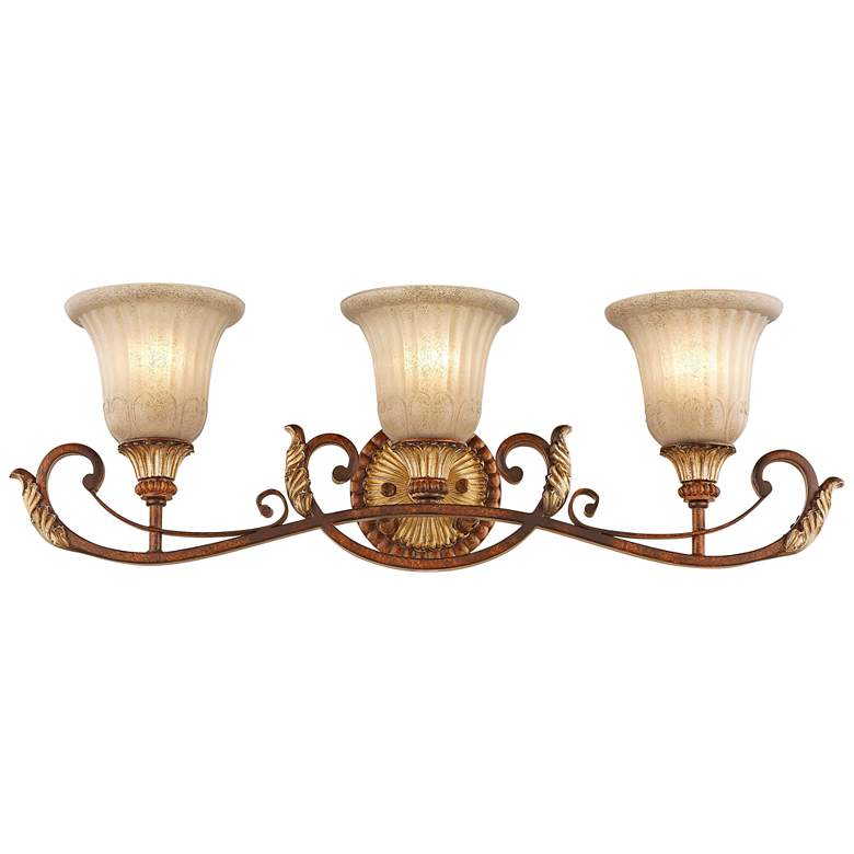 Image 3 Villa Verona 30 inch Wide Bronze 3-Light Bath Light more views