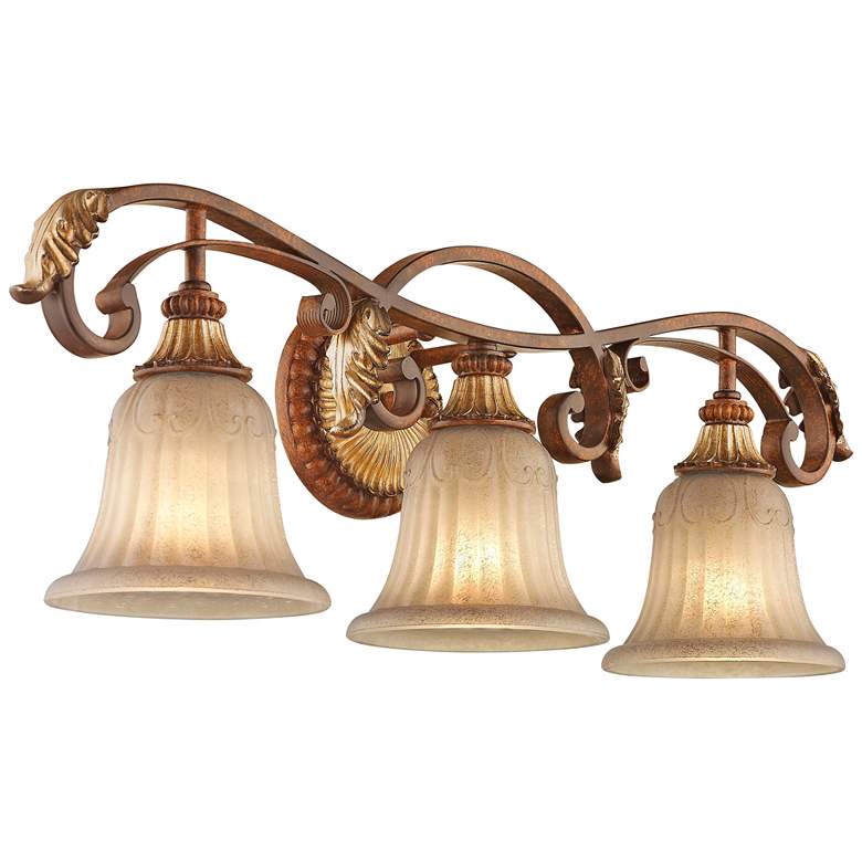 Image 6 Villa Verona 30 inch Wide Bronze 3-Light Bath Light more views