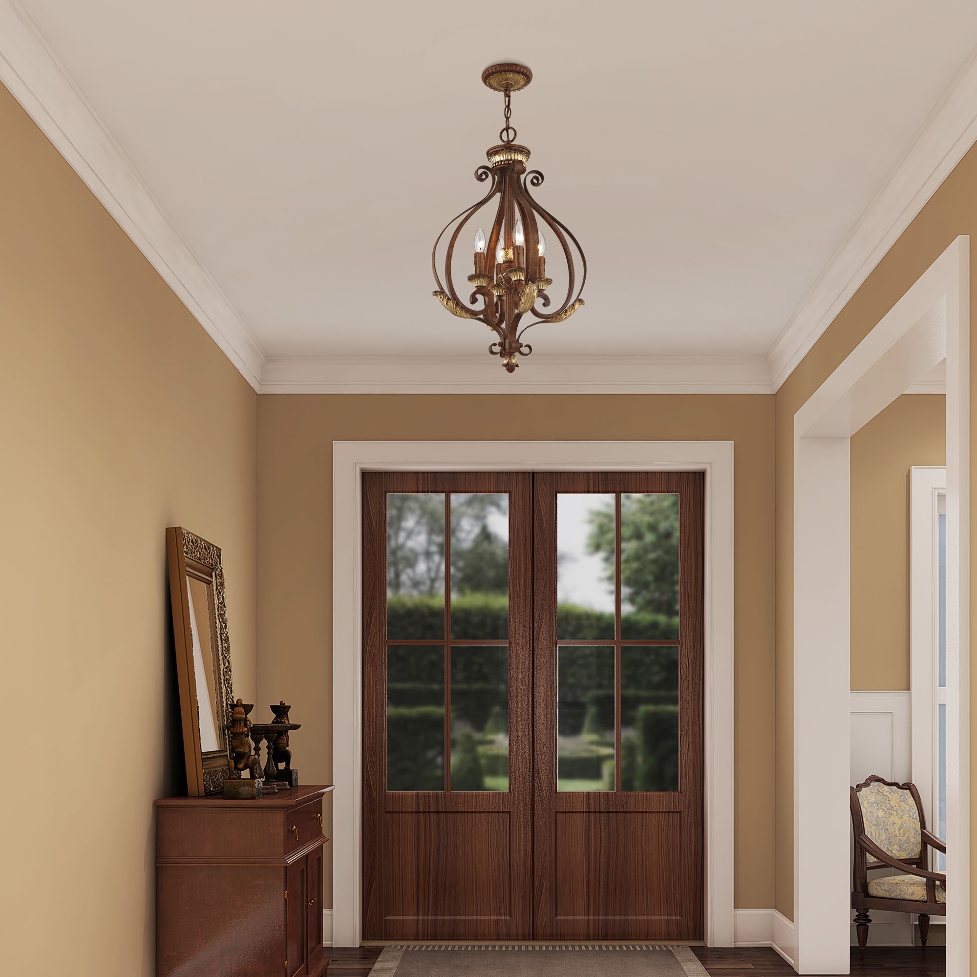 Villa Verona 4 Light Verona Bronze Foyer