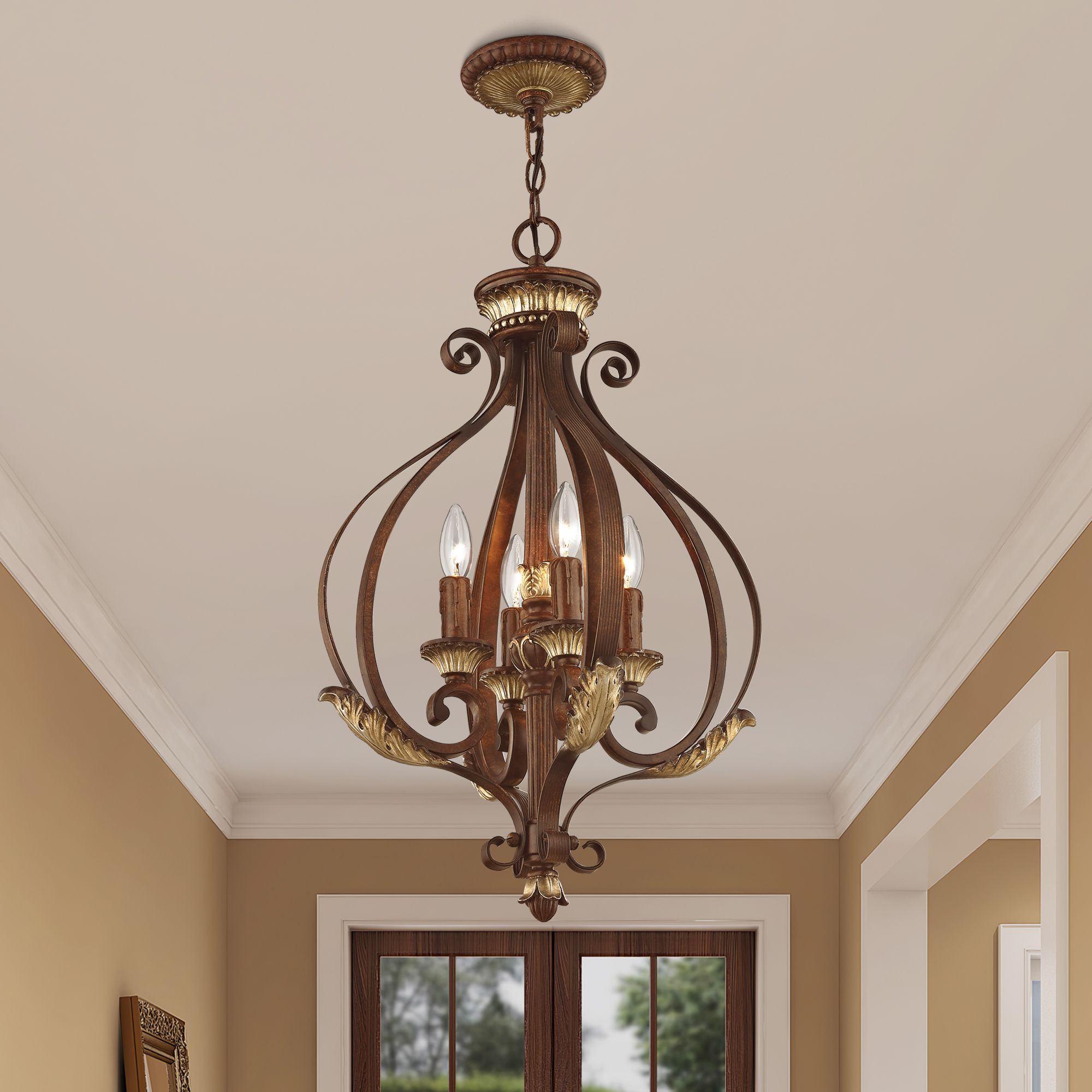 Villa Verona 4 Light Verona Bronze Foyer