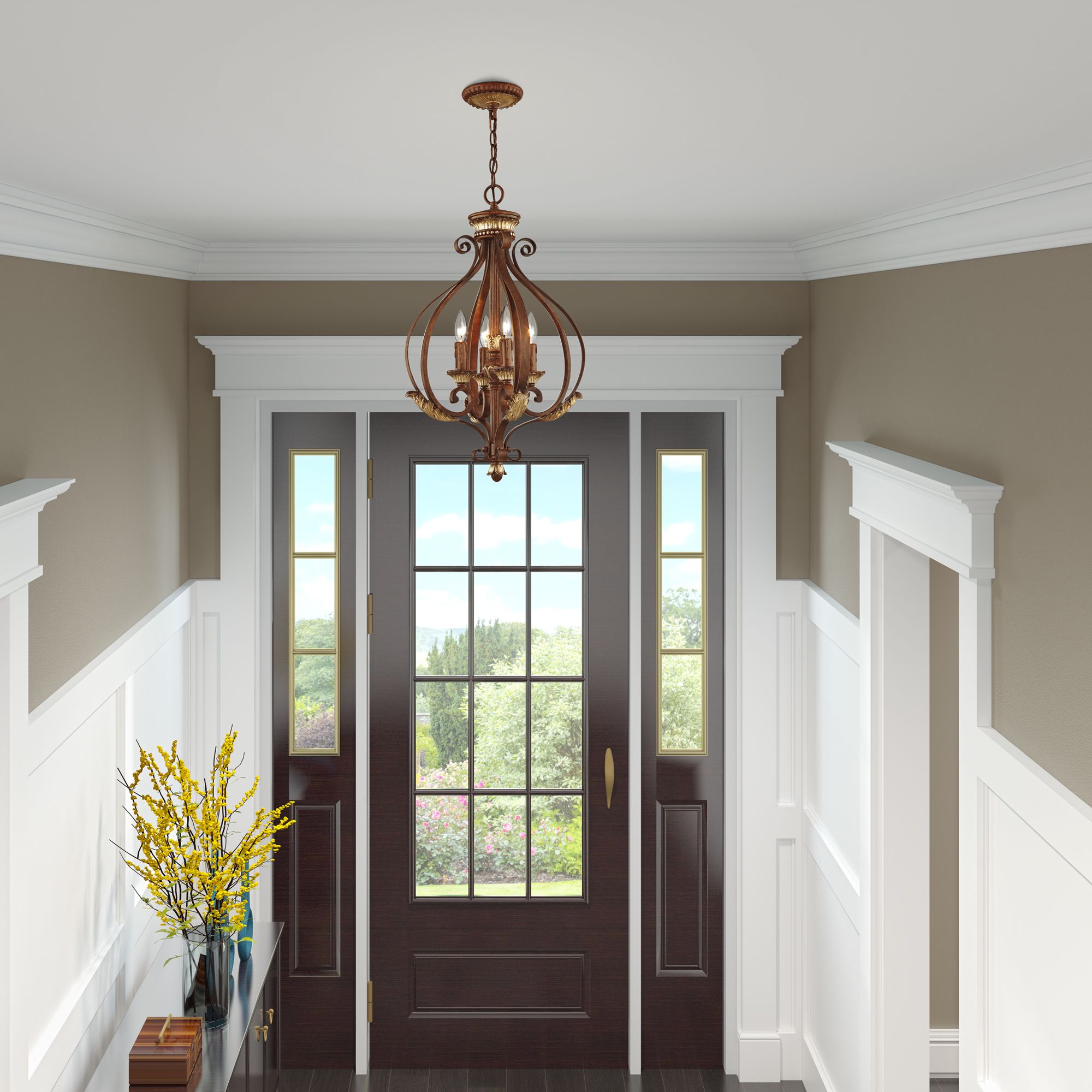 Villa Verona 4 Light Verona Bronze Foyer