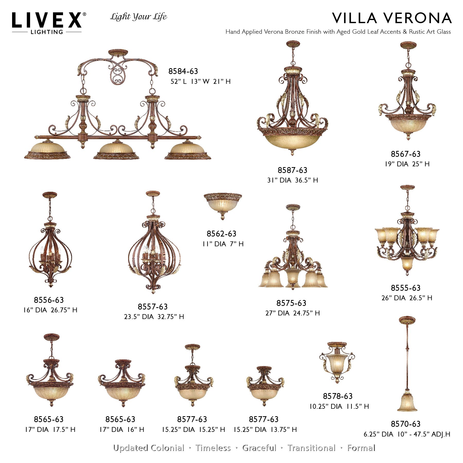 Villa Verona 4 Light Verona Bronze Foyer