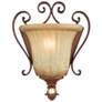 3_Villa Verona 9 1/2" High Verona Bronze Art Glass Wall Sconce