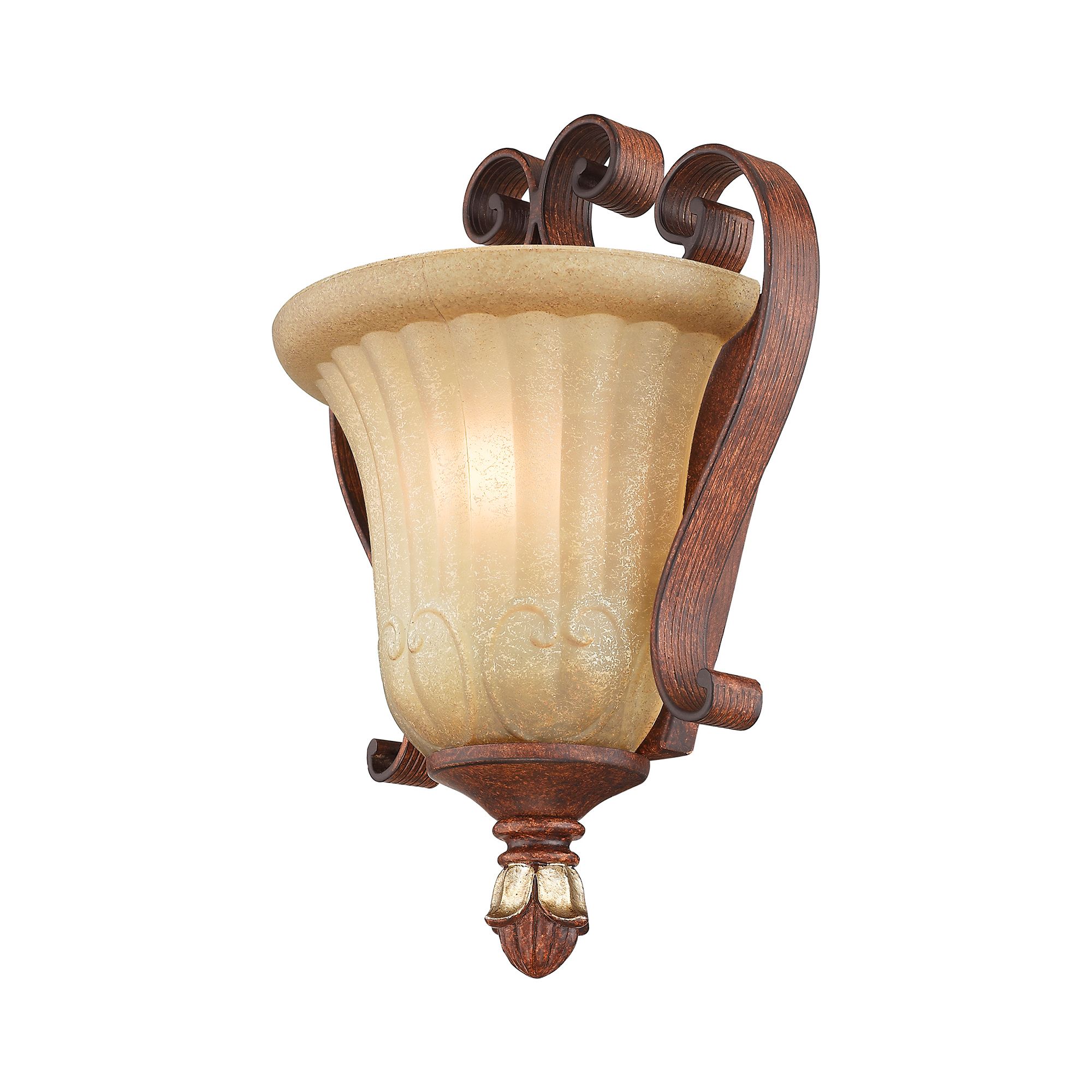 Villa Verona 9 1/2" High Verona Bronze Art Glass Wall Sconce in scene