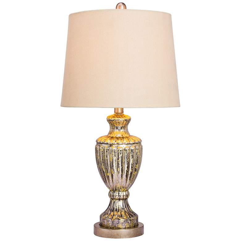 Image 1 Villadose Antique Gold Glass Table Lamp