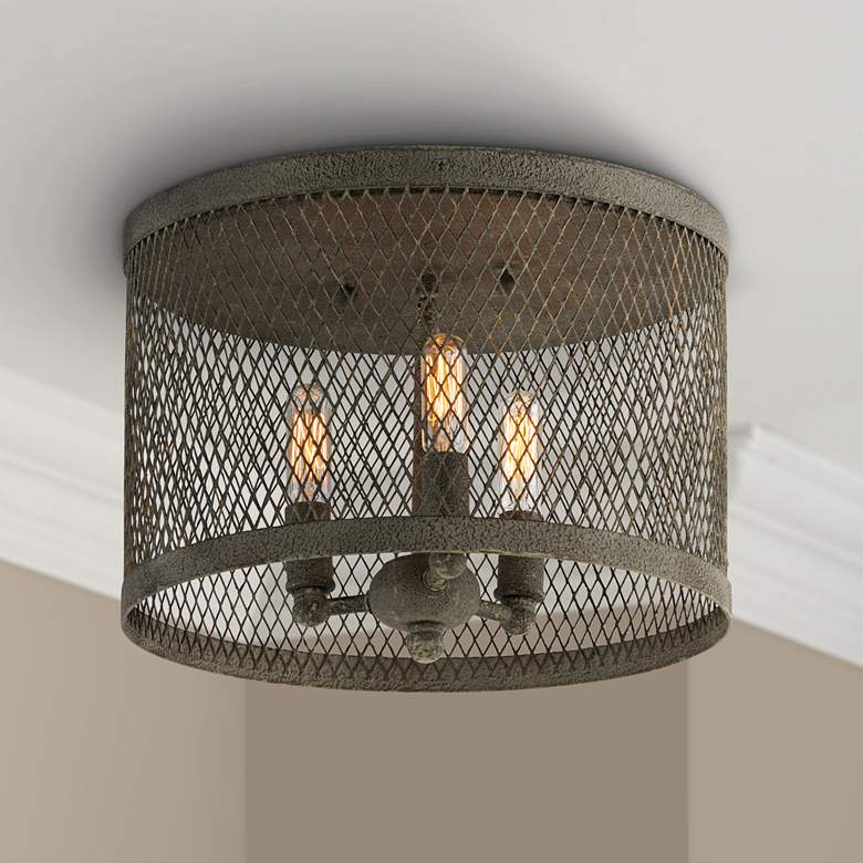 Image 1 Village Tavern 13" Wide Old Tavern Iron Ceiling Light