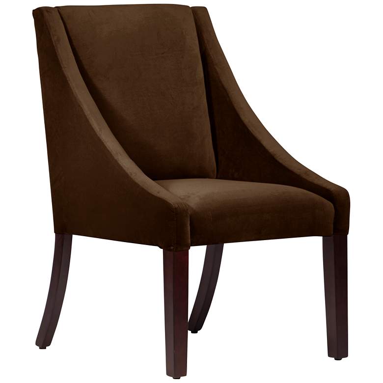 Image 1 Villager Regal Chocolate Fabric Swoop Dining Chair