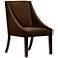 Villager Regal Chocolate Fabric Swoop Dining Chair
