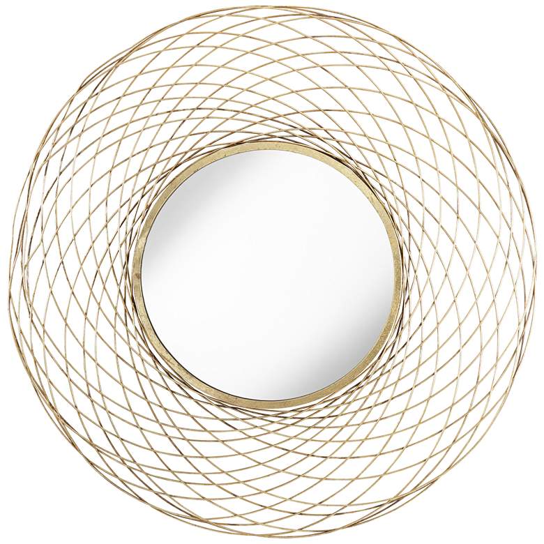 Image 1 Villarasca Gold Wire 36 inch Round Sunburst Wall Mirror