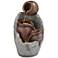 Ville 19 1/2"H Brown and Gray LED 3-Urn Cascading Fountain