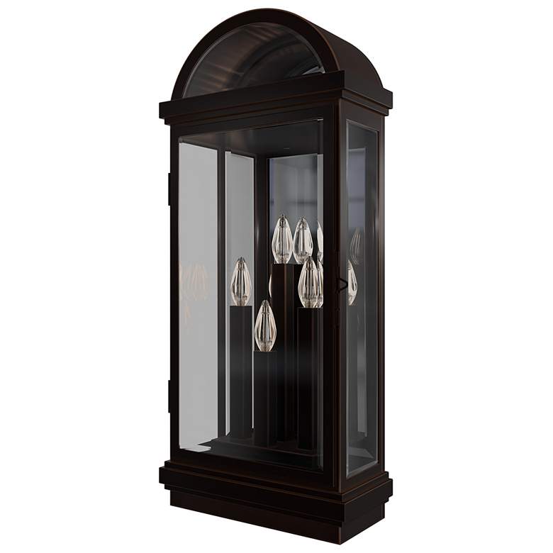 Image 1 Villenova 29"H x 12"W 4-Light Outdoor Wall Light in Oil Rubbed Bronze