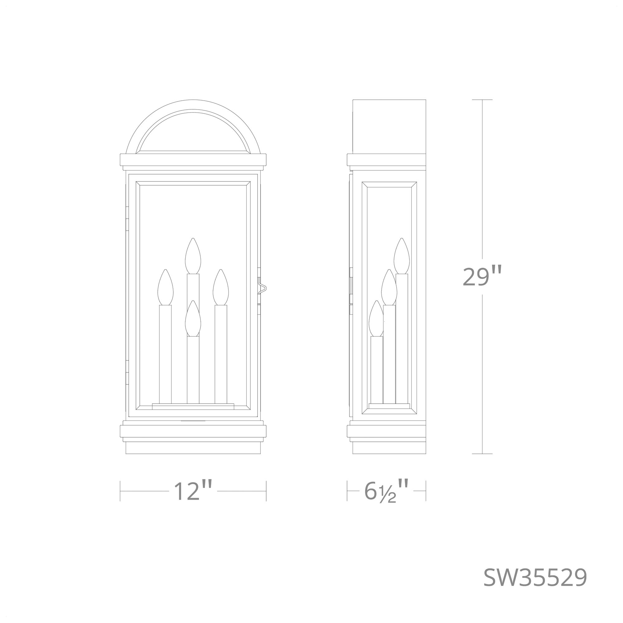 Image 3 Villenova 29"H x 12"W 4-Light Outdoor Wall Light in Oil Rubbed Bronze more views