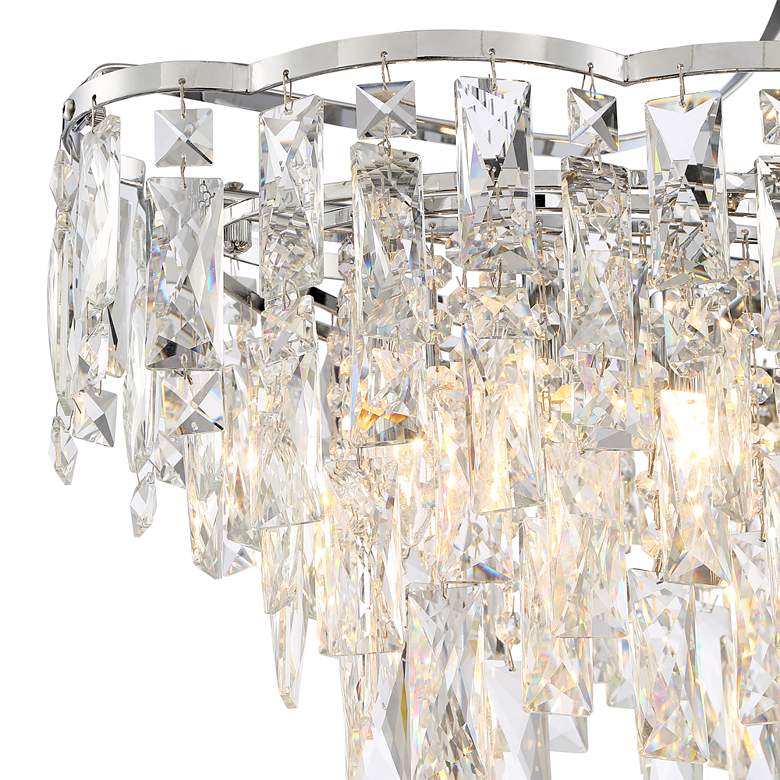 Image 3 Villette 31 1/2 inch Wide Chrome and Crystal Oval Chandelier more views