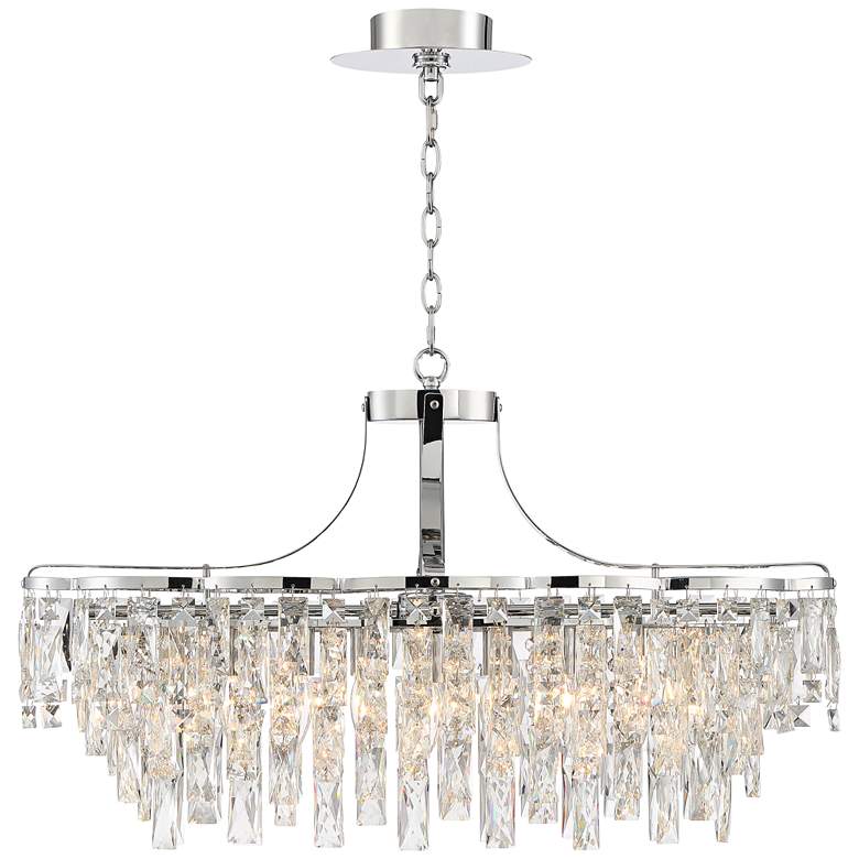 Image 6 Villette 31 1/2 inch Wide Chrome and Crystal Oval Chandelier more views