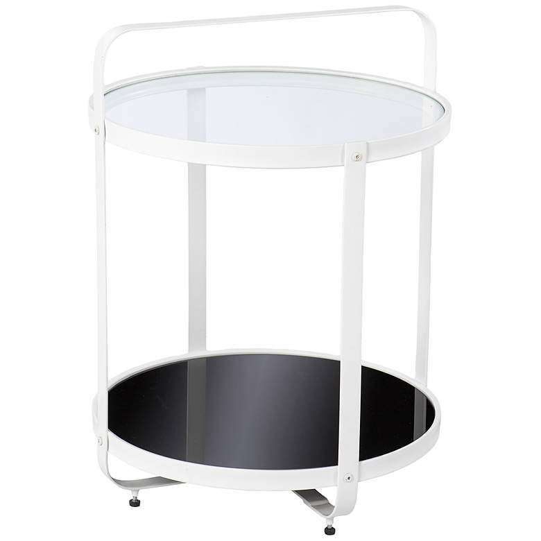 Image 2 Vimmerly 20" Wide White Metal Round End Table