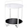 Vimmerly 20" Wide White Metal Round End Table