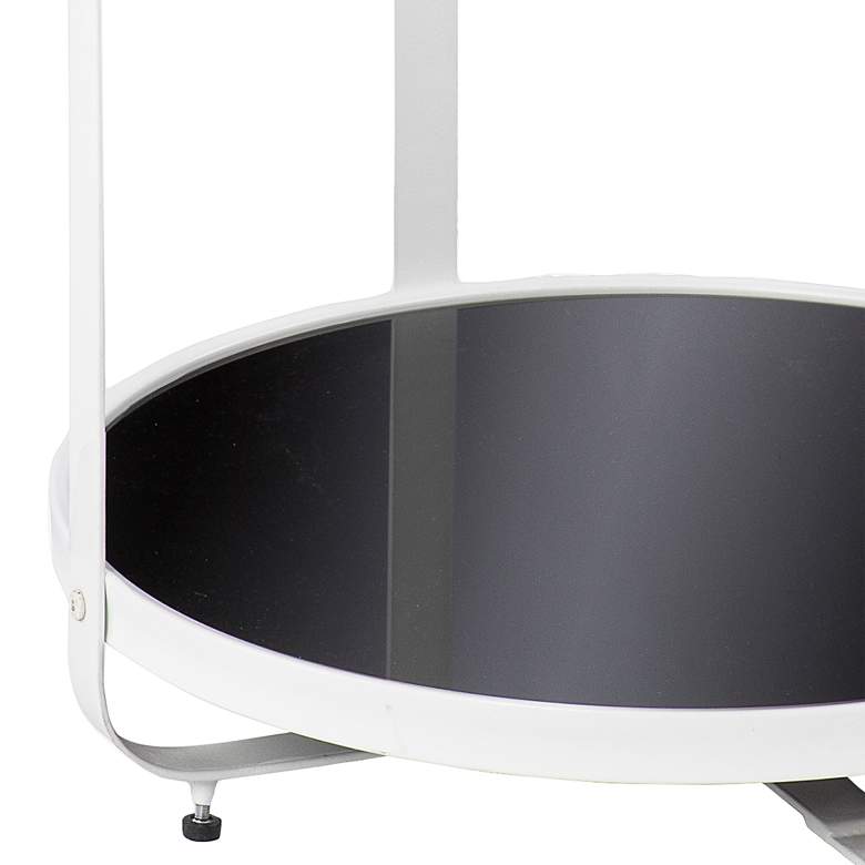 Image 4 Vimmerly 20" Wide White Metal Round End Table more views