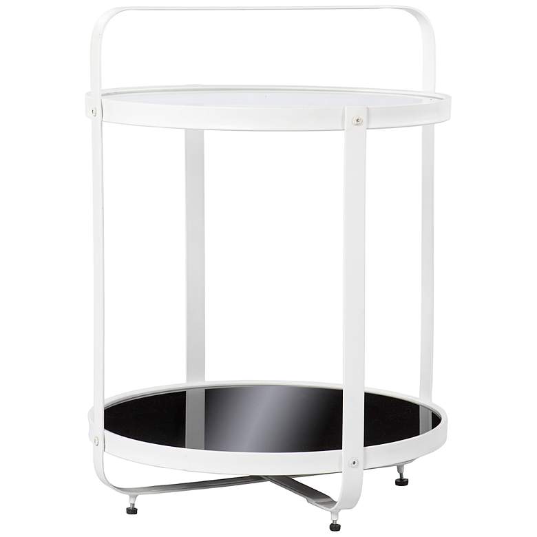 Image 5 Vimmerly 20" Wide White Metal Round End Table more views