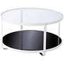 Vimmerly 32" Wide White Metal Round Cocktail Table