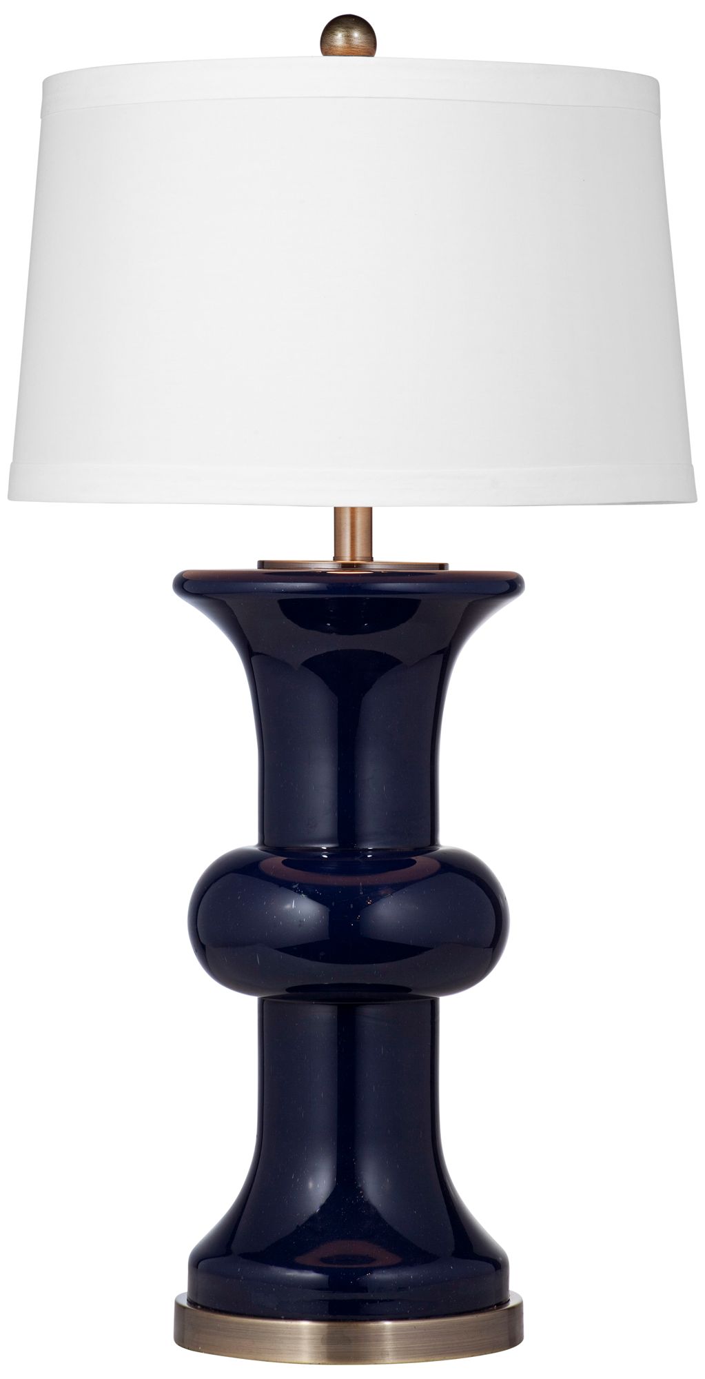 navy blue glass lamp