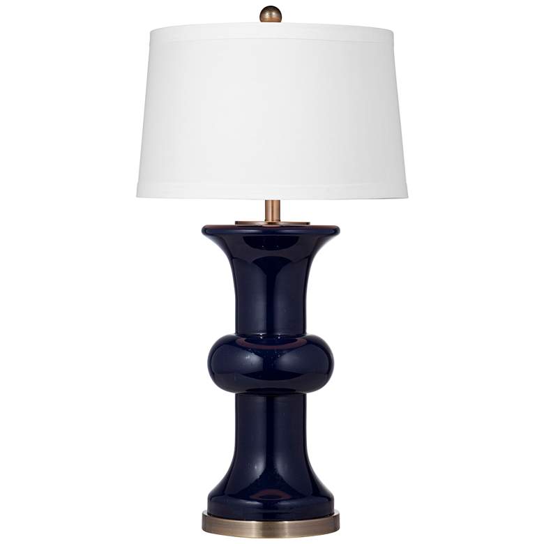 Image 1 Vince Navy Blue Glass Table Lamp