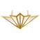 Vincennes 38" Wide Gold Leaf and Glass Pendant Light