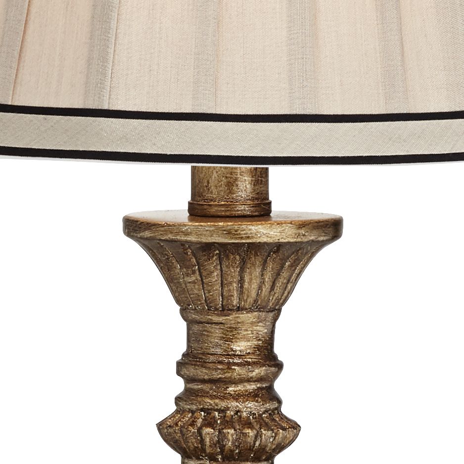 Image 4 Vincent 18" High Antique Gold with Pleat Shade Accent Lamp more views