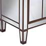 4_Vincent 32" Wide Mirrored and Brushed Oak Accent Cabinet more views