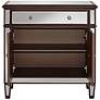 Thumbnail4 of Vincent 32" Wide Mirrored and Brushed Oak Accent Cabinets Set of 2 more views
