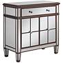 5_Vincent 32" Wide Mirrored and Brushed Oak Accent Cabinets Set of 2 more views