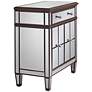 7_Vincent 32" Wide Mirrored and Brushed Oak Accent Cabinets Set of 2 more views