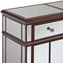 Vincent 60" Wide Mirrored and Brushed Oak Accent Cabinet