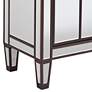 Vincent 60" Wide Mirrored and Brushed Oak Accent Cabinet
